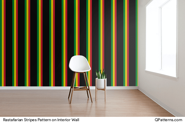 Rastafarian Stripes Pattern on interior-wall