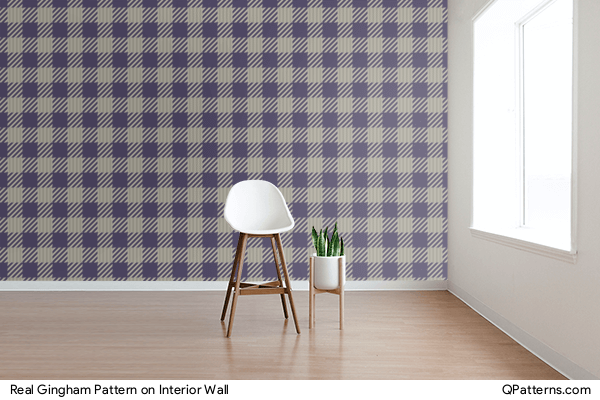 Real Gingham Pattern on interior-wall