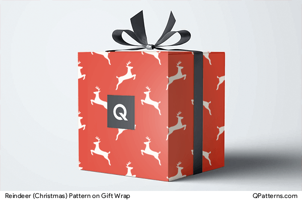 Reindeer (Christmas) Pattern on gift-wrap