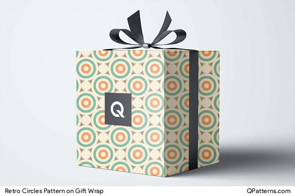 Retro Circles Pattern on gift-wrap