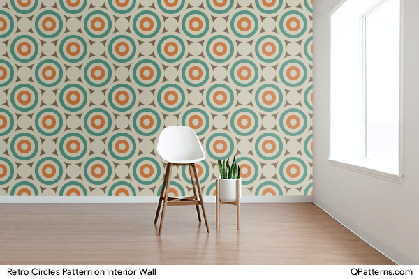 Retro Circles Pattern on interior-wall