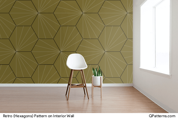 Retro (Hexagons) Pattern on interior-wall