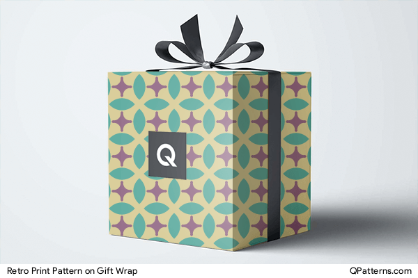 Retro Print Pattern on gift-wrap