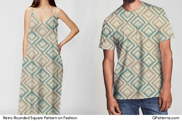 Retro Rounded Square Pattern on fashion