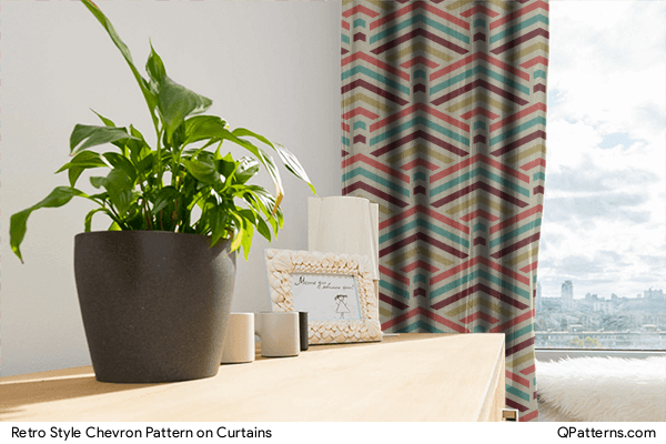 Retro Style Chevron Pattern on curtains