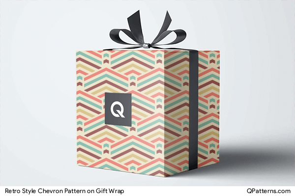 Retro Style Chevron Pattern on gift-wrap