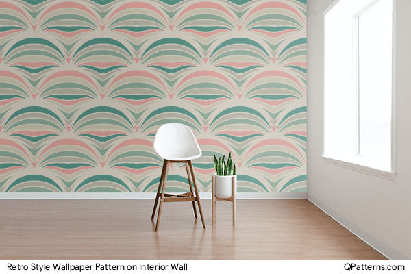 Retro Style Wallpaper Pattern on interior-wall
