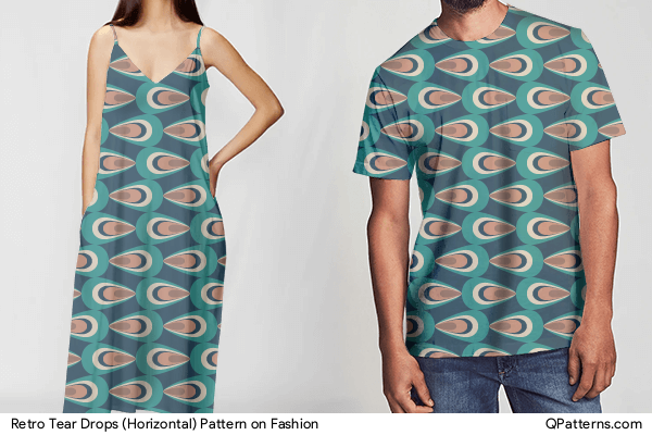 Retro Tear Drops (Horizontal) Pattern on fashion