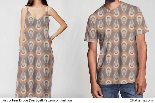 Retro Tear Drops (Vertical) Pattern on fashion