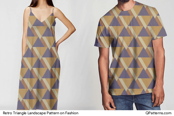 Retro Triangle Landscape Pattern on fashion