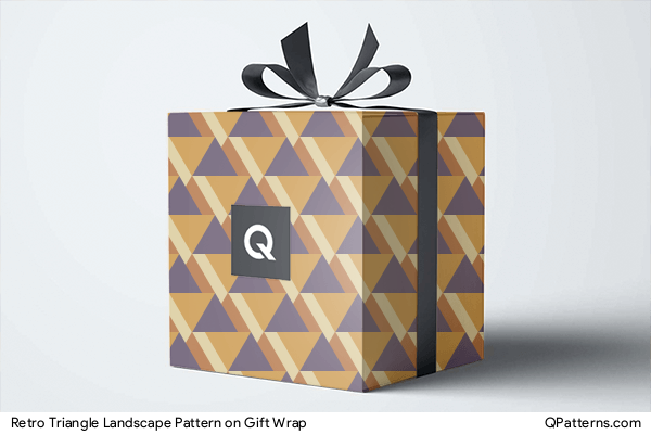Retro Triangle Landscape Pattern on gift-wrap