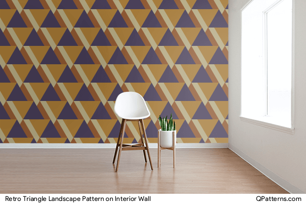 Retro Triangle Landscape Pattern on interior-wall
