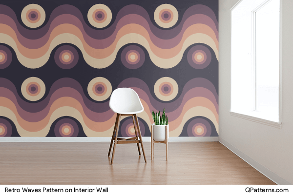 Retro Waves Pattern on interior-wall