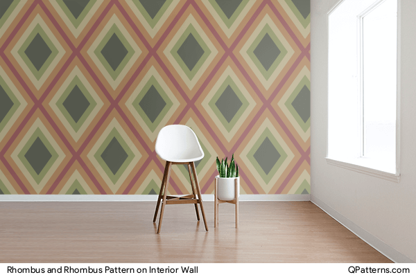 Rhombus and Rhombus Pattern on interior-wall