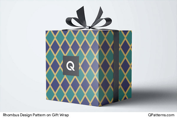 Rhombus Design Pattern on gift-wrap