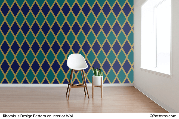 Rhombus Design Pattern on interior-wall