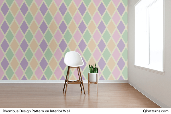 Rhombus Design Pattern on interior-wall