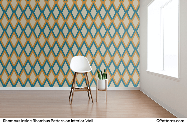 Rhombus Inside Rhombus Pattern on interior-wall