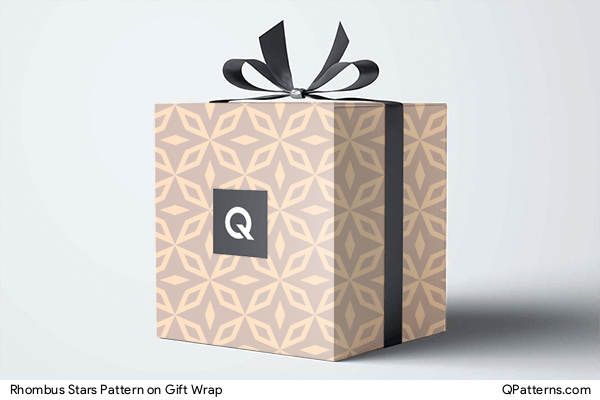 Rhombus Stars Pattern on gift-wrap