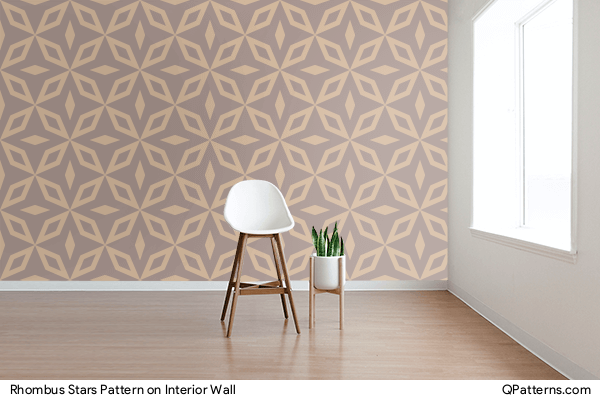 Rhombus Stars Pattern on interior-wall