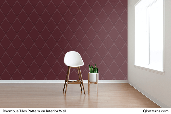 Rhombus Tiles Pattern on interior-wall