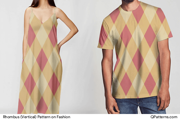 Rhombus (Vertical) Pattern on fashion