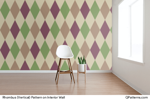 Rhombus (Vertical) Pattern on interior-wall