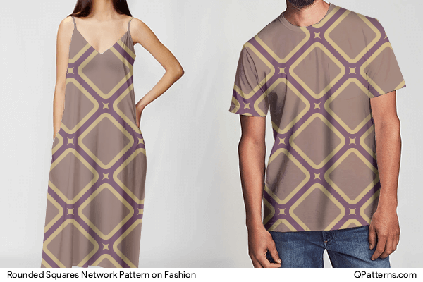 Rounded Squares Network Pattern on fashion