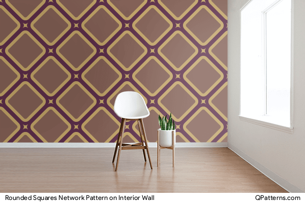 Rounded Squares Network Pattern on interior-wall