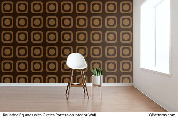 Rounded Squares with Circles Pattern on interior-wall