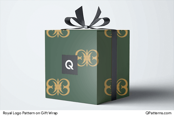 Royal Logo Pattern on gift-wrap