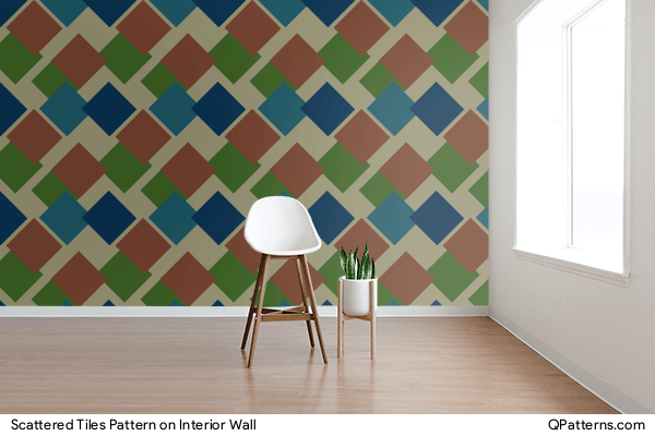 Scattered Tiles Pattern on interior-wall