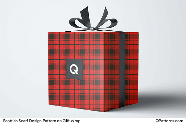 Scottish Scarf Design Pattern on gift-wrap