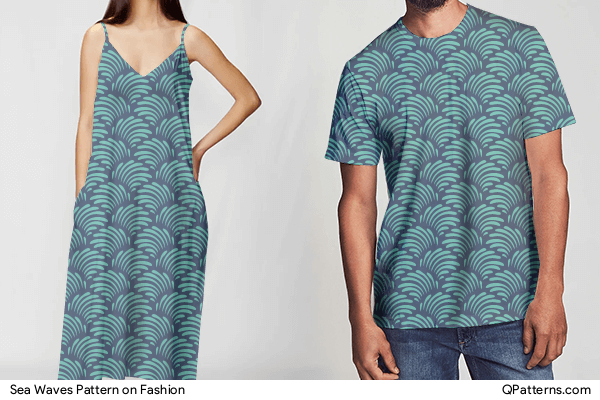 Sea Waves Pattern on fashion