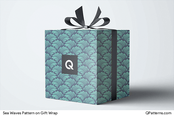 Sea Waves Pattern on gift-wrap