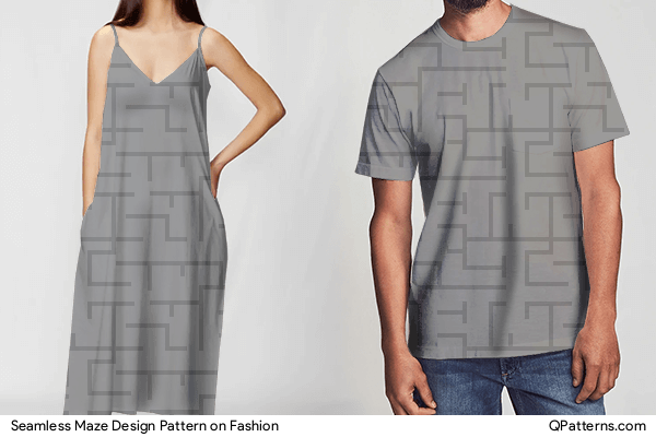 Seamless Maze Design Pattern on fashion