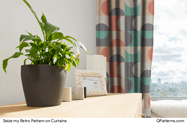 Seize my Retro Pattern on curtains