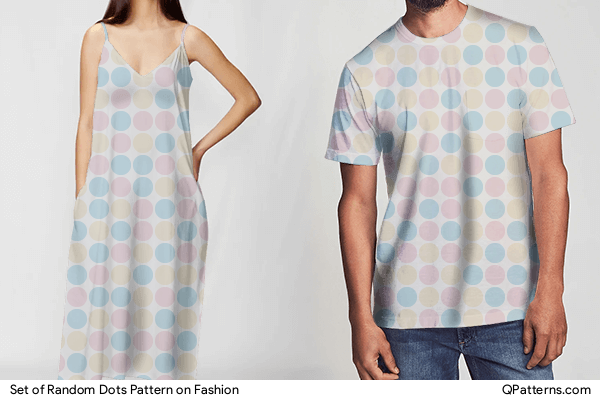 Set of Random Dots Pattern on fashion