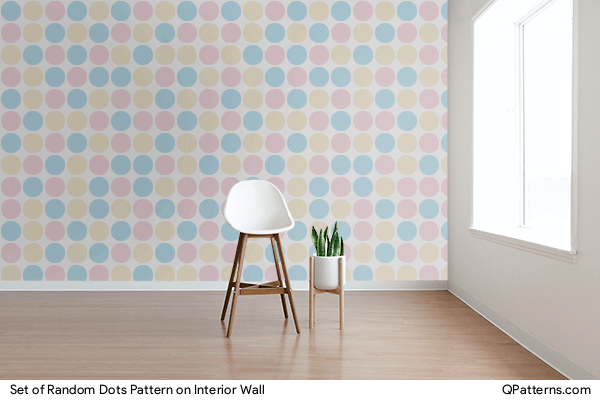 Set of Random Dots Pattern on interior-wall
