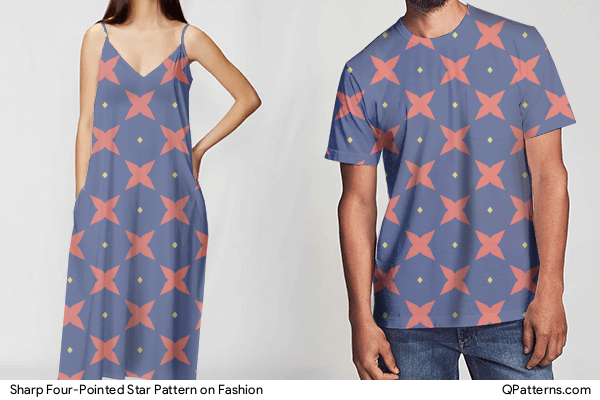 Sharp Four-Pointed Star Pattern on fashion
