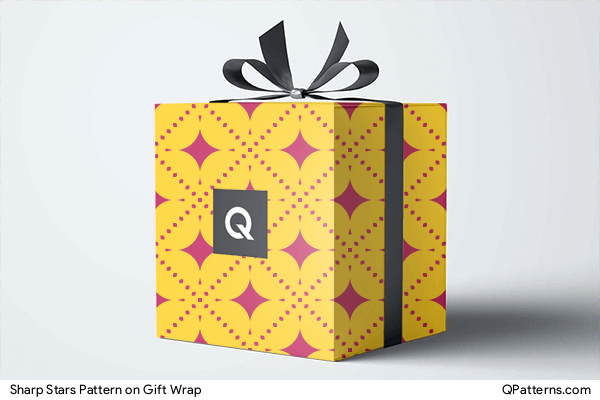 Sharp Stars Pattern on gift-wrap