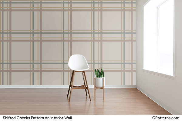 Shifted Checks Pattern on interior-wall