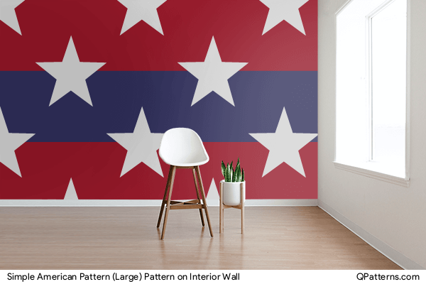 Simple American Pattern (Large) Pattern on interior-wall