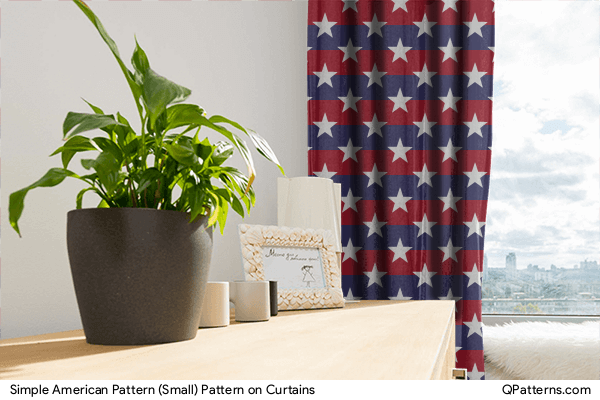 Simple American Pattern (Small) Pattern on curtains
