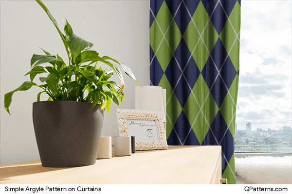 Simple Argyle Pattern on curtains