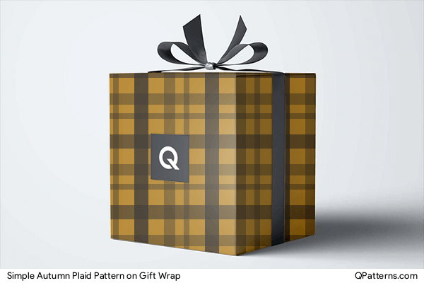 Simple Autumn Plaid Pattern on gift-wrap