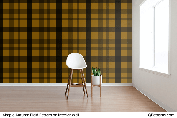 Simple Autumn Plaid Pattern on interior-wall
