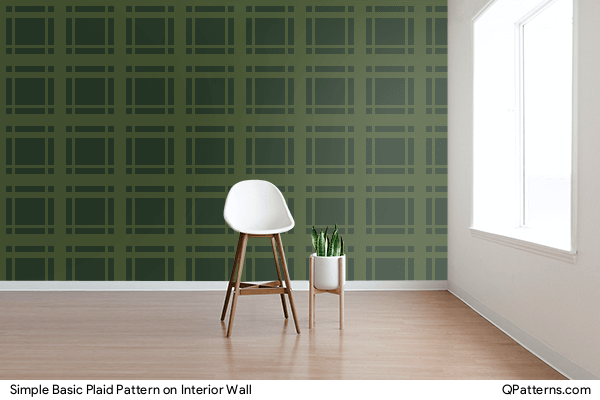 Simple Basic Plaid Pattern on interior-wall