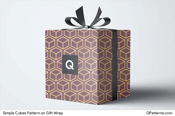 Simple Cubes Pattern on gift-wrap