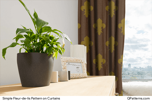 Simple Fleur-de-lis Pattern on curtains